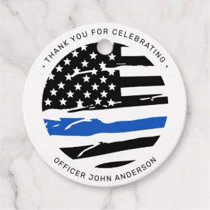 Etiquetas Para Recuerdos Police Officer Party Thin Blue Line Thank You