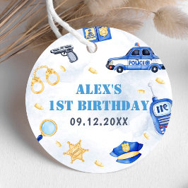 Etiquetas Para Recuerdos Policía Fiesta de cumpleaños 1