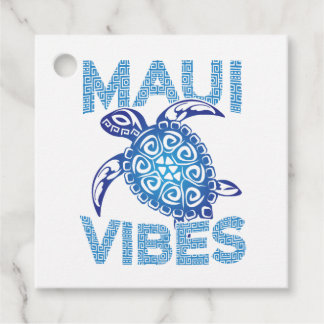 Etiquetas Para Recuerdos Polynesian Blue Tribal Sea Turtle Maui Vibes