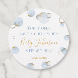 Etiquetas Para Recuerdos Póngalo cuando le haga un favor, champán