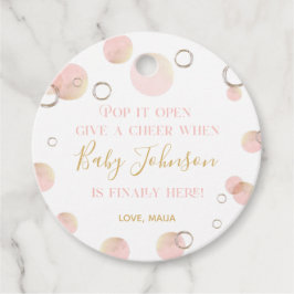 Etiquetas Para Recuerdos Póngalo cuando le haga un favor, champán