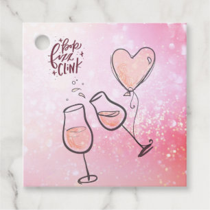 Etiquetas Para Recuerdos Pop Clink Personalizado Fizz Vino Vidrio Globo Cor