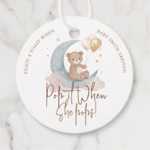 Etiquetas Para Recuerdos Pop It Cuando Empieza El Baby Shower De Teddy Bear