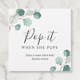Etiquetas Para Recuerdos Pop it Cuando Pops Eucalyptus Baby Shower