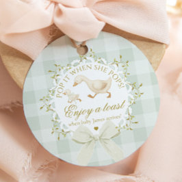 Etiquetas Para Recuerdos Pop it when she Pops Silly Goose Sage Baby shower