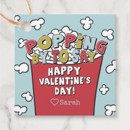 Etiquetas Para Recuerdos Popcorn Popping Por Valentine Pegatina