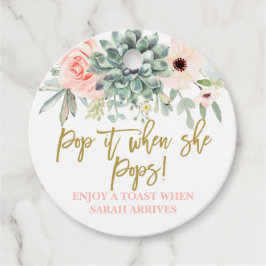 Etiquetas Para Recuerdos Pops sucultores de acuarela