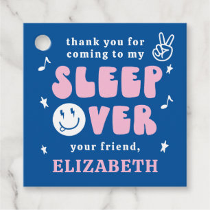 Etiquetas Para Recuerdos Preppy Sleep Over Tween Birday Party