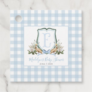 Etiquetas Para Recuerdos Preppy Southern Blue Boy Pelican Baby Shower