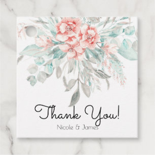 Etiquetas Para Recuerdos Primavera Suave Floral Veraniego Elegante Boda Ver