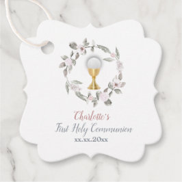Etiquetas Para Recuerdos Primer círculo floral chica de la Comunidad