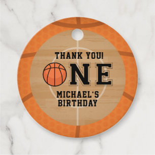 Etiquetas Para Recuerdos Primer cumpleaños, básquetbol