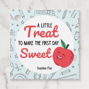 Etiquetas Para Recuerdos Primer día de clases de manzana, Regreso a la escu
