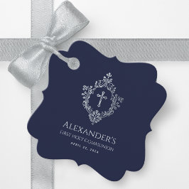 Etiquetas Para Recuerdos Primer Escudo de la Marina de Guerra de Niño Azul