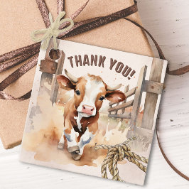 Etiquetas Para Recuerdos Primer RODEO | Vaquero salvaje del West Bull 1º cu