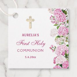 Etiquetas Para Recuerdos Primera Comunión Hortensia Rosa