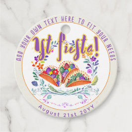 Etiquetas Para Recuerdos Primera Fiesta 1 Flores de Tacos Folkart