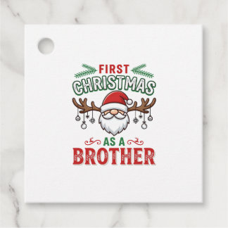 Etiquetas Para Recuerdos Primera Navidad como un hermano Santa Gnome