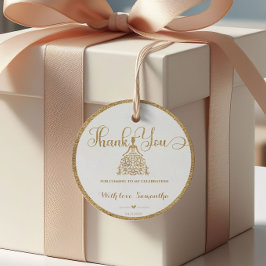 Etiquetas Para Recuerdos Princesa Gliter de oro Baby Shower Gracias