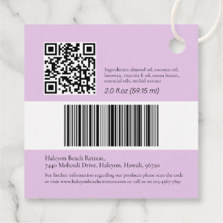 Etiquetas Para Recuerdos Producto de belleza código de ingrediente rosa neg