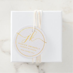 Etiquetas Para Recuerdos Producto de Relieve metalizado dorado de logotipo