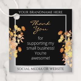 Etiquetas Para Recuerdos Productos florales negros Suministros de Naranja C