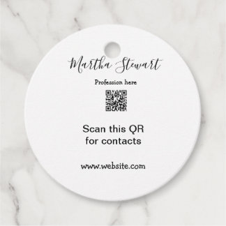 Etiquetas Para Recuerdos Profession add QR code details website company bus