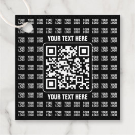 Etiquetas Para Recuerdos Promotional QR code (editable) plus Logo Pattern