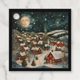 Etiquetas Para Recuerdos Pueblo de invierno popular