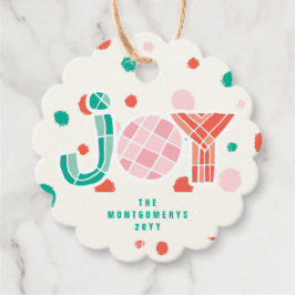 Etiquetas Para Recuerdos Puestos de colores de alegría geométrica robusta y