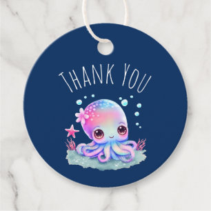 Etiquetas Para Recuerdos Pulpo Criatura Marina Adorable
