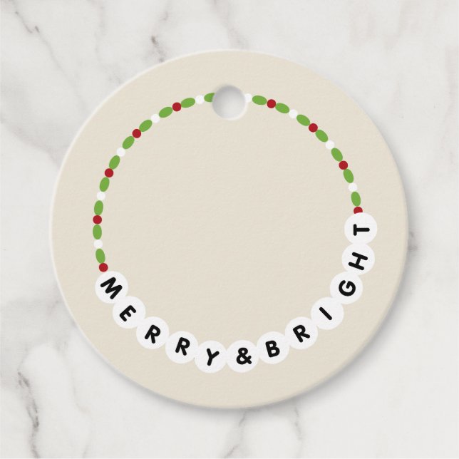 Etiquetas Para Recuerdos Pulsera de amistad Navidades moros y brillantes (Anverso)