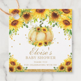 Etiquetas Para Recuerdos Pumpkin Sunflower Baby Shower Cumpleaños Gracias