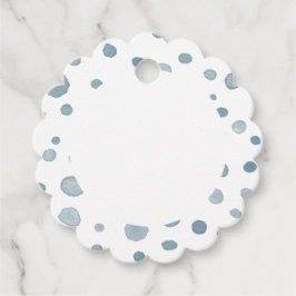 Etiquetas Para Recuerdos Punto de acuarela de confetti de pavo real favorec