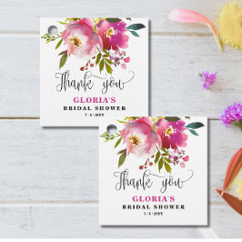 Etiquetas Para Recuerdos Purple Floral  Bridal Shower Favor Tags