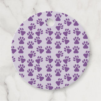 Etiquetas Para Recuerdos Purple Pawprints