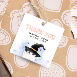 Etiquetas Para Recuerdos Púrpura Bote Fantasma Baby Shower Square