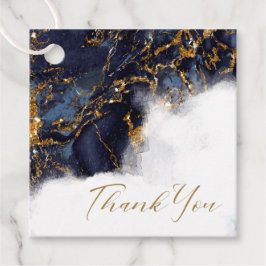 Etiquetas Para Recuerdos Purpurina de mármol Boda Navy Blue Gold ID644