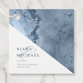 Etiquetas Para Recuerdos Purpurina de piedra Boda Dusty Blue ID647