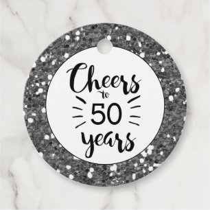 Etiquetas Para Recuerdos Purpurina Silver 50.ª Ronda