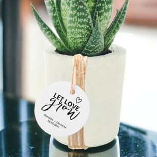 Etiquetas Para Recuerdos Que el amor crezca Boda Minimalista