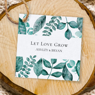 Etiquetas Para Recuerdos Que el amor crezca elegantemente Boda de la vegeta