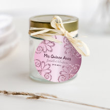 Quinceañera Brillante Rosa Metálico Cumpleaños 15