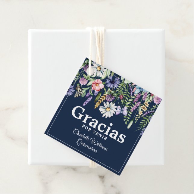 Etiquetas Para Recuerdos Quinceañera Español Gracias (In situ)