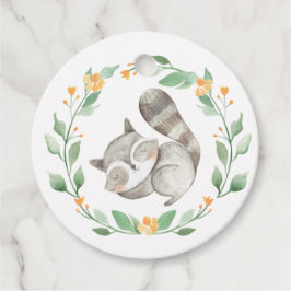 Etiquetas Para Recuerdos Raccoon Wreath Baby Shower Gracias