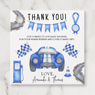 Etiquetas Para Recuerdos Race car car Baby Shower - gracias