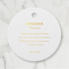 Etiquetas Para Recuerdos Ramadan Kareem Gold Foil Favor Tags | Islamic Part