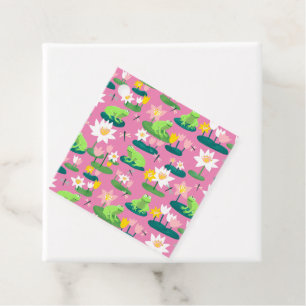 Etiquetas Para Recuerdos Ranas y Lily Pads aburridos niños de cumpleaños de