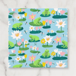 Etiquetas Para Recuerdos Ranas y Lily Pads aburridos niños de cumpleaños de