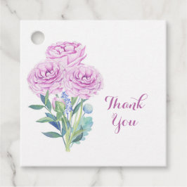 Etiquetas Para Recuerdos Ranunculus y Anémonas Personalizadas Agradecimient